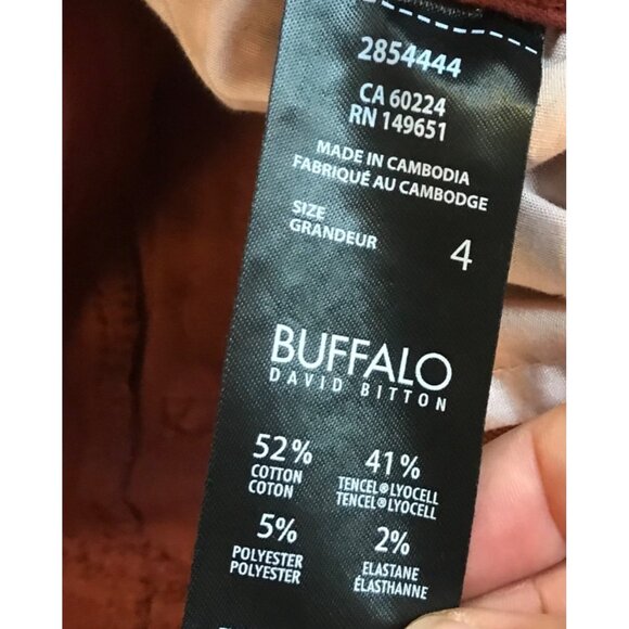 Buffalo David Bitton Pants Jeans Rust Womens 4/29 Hanna High Rise Stretch Skinny - Picture 6 of 13